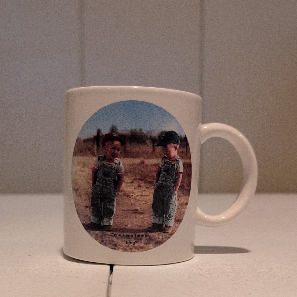 Vintage Style White Ceramic Mug